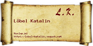 Löbel Katalin névjegykártya
